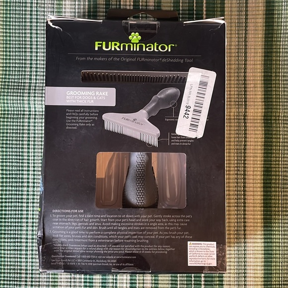 NIB FURminator Grooming Rake for dogs/cats. - Picture 2 of 7